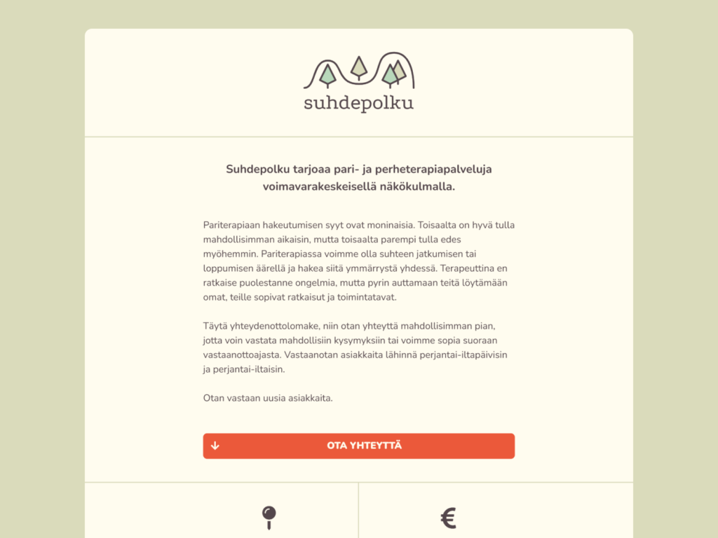 Screenshot of Suhdepolku website